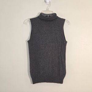 Sutton Cashmere Turtleneck Sleeveless Sweater